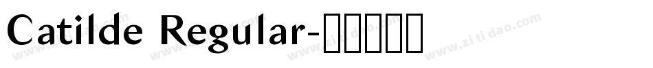 Catilde Regular字体转换